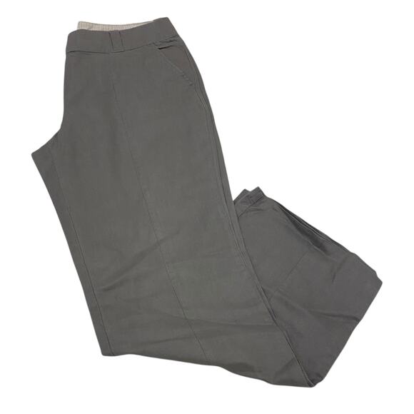 Women's Kenar 100% Linen Wide Leg Size Large Light Gray Pants Neutral Quiet Lux - Picture 2 of 14